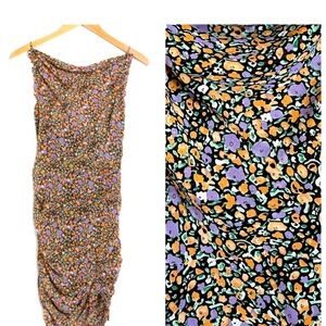 Astr the label Ruched Tie Mini Dress In Floral print small